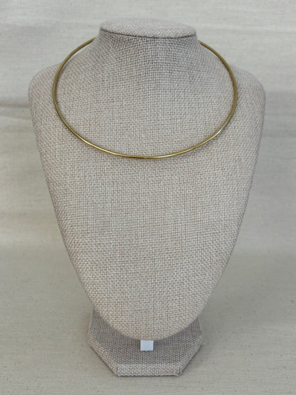 Classic Brass Torque Choker Necklace
