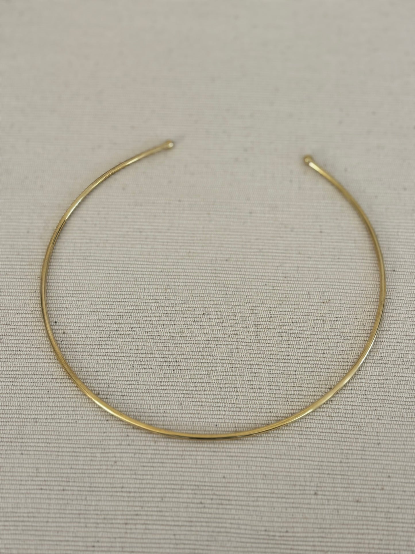 Classic Brass Torque Choker Necklace