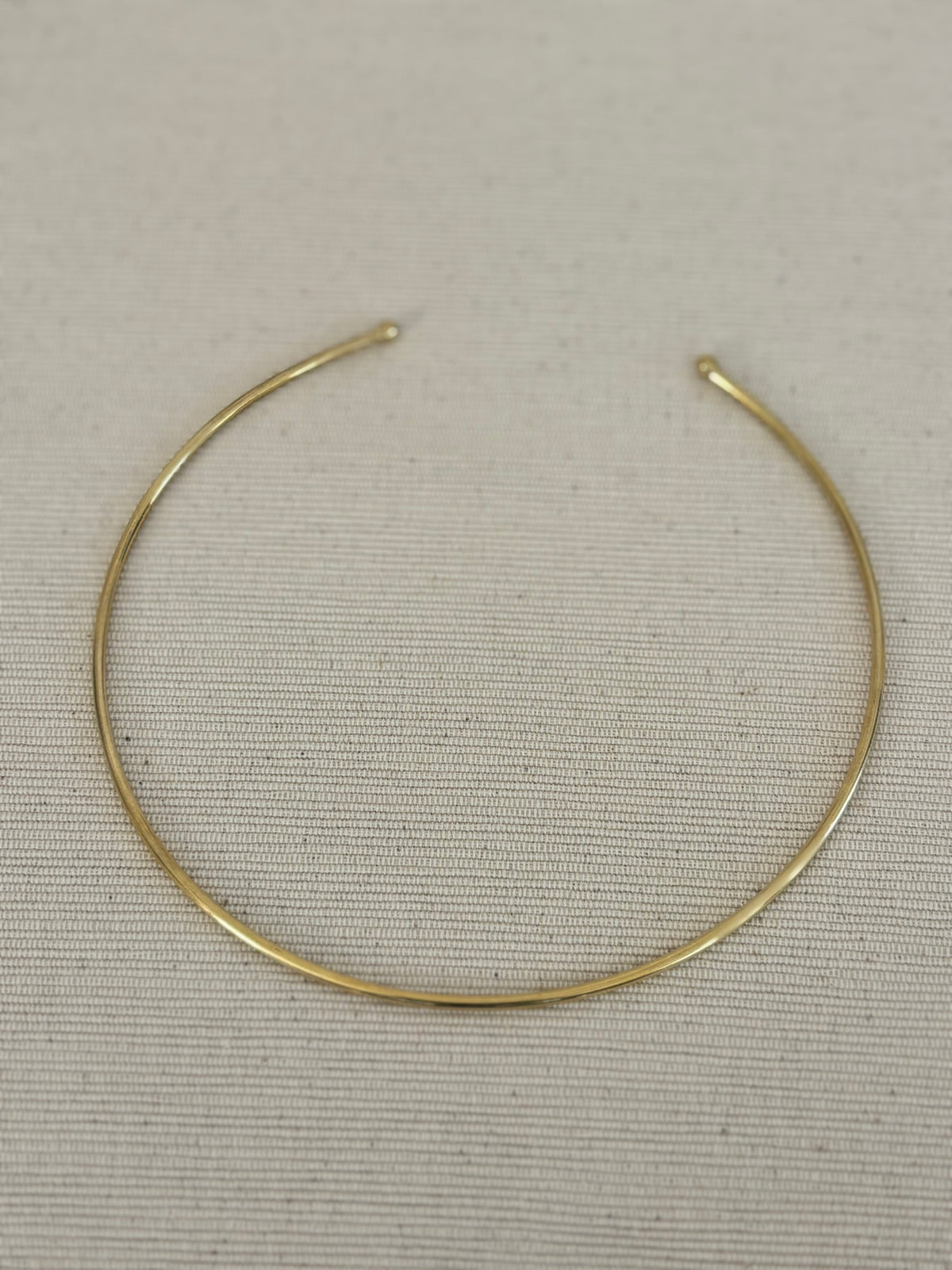 Classic Brass Torque Choker Necklace