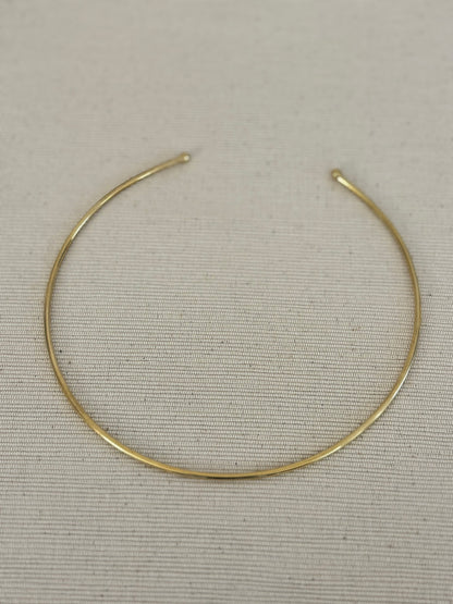 Classic Brass Torque Choker Necklace