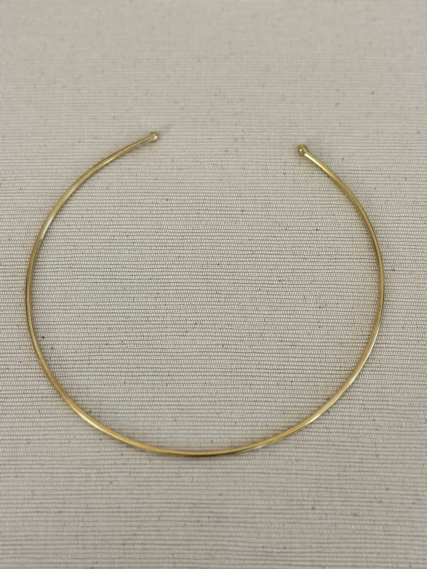 Classic Brass Torque Choker Necklace