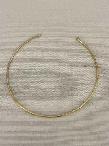 Classic Brass Torque Choker Necklace