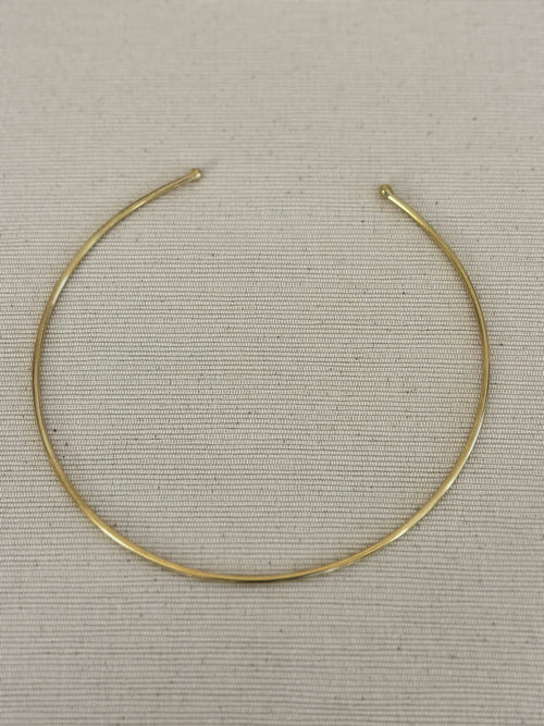 Classic Brass Torque Choker Necklace