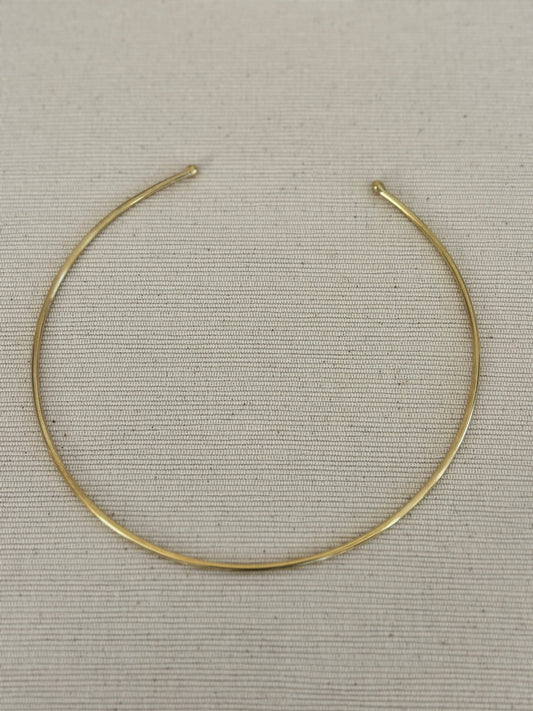 Classic Brass Torque Choker Necklace
