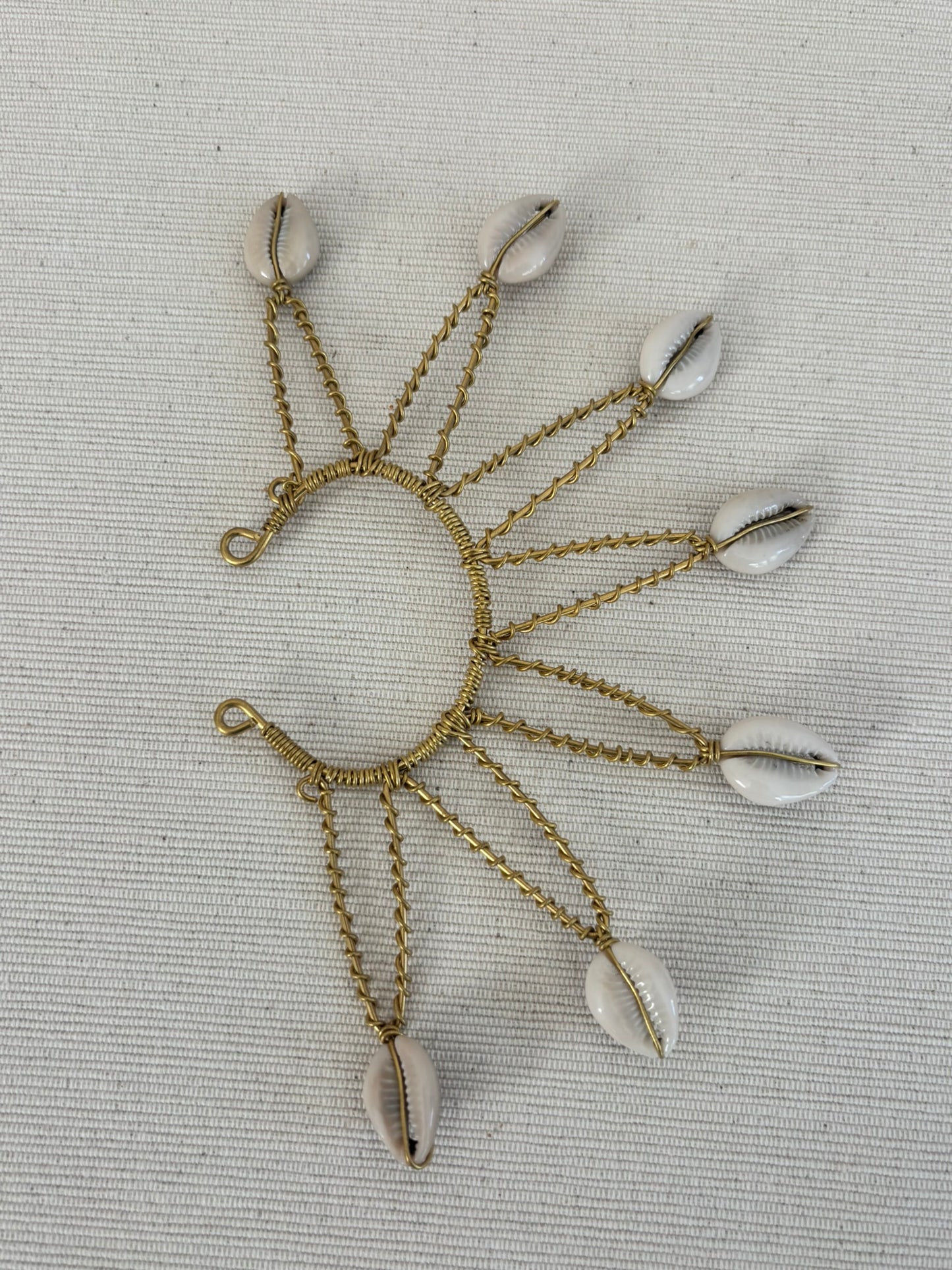 Solaris Cowrie Shell Chain Ear Cuff