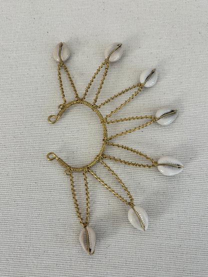 Solaris Cowrie Shell Chain Ear Cuff