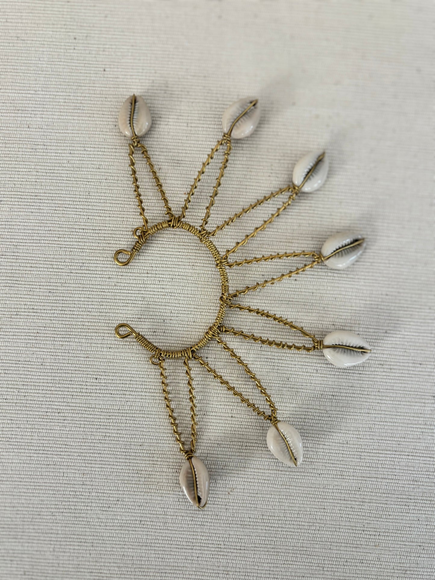 Solaris Cowrie Shell Chain Ear Cuff