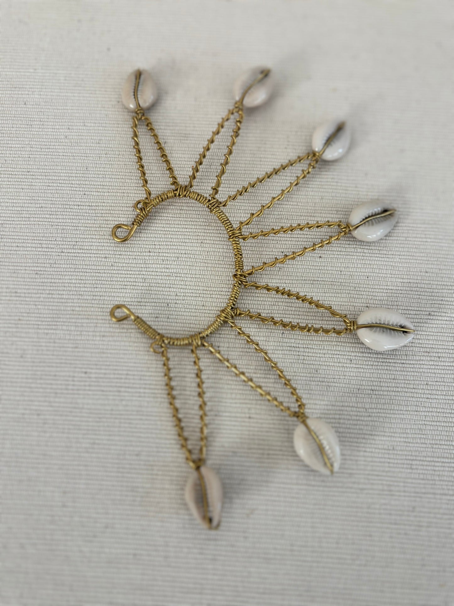 Solaris Cowrie Shell Chain Ear Cuff