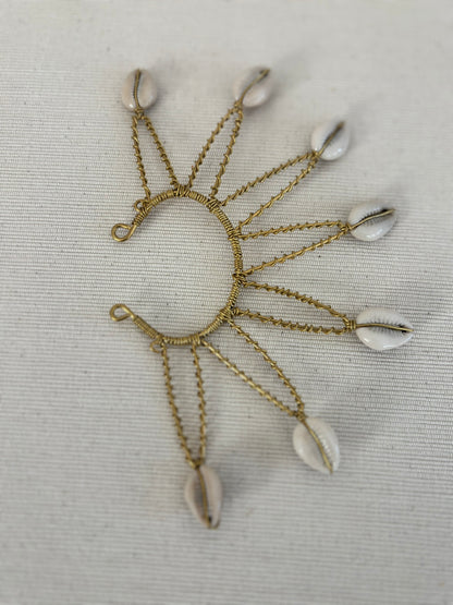 Solaris Cowrie Shell Chain Ear Cuff