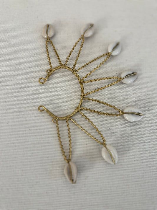 Solaris Cowrie Shell Chain Ear Cuff