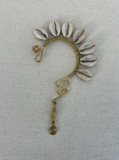 Cowrie Sunburst Ear Cuff