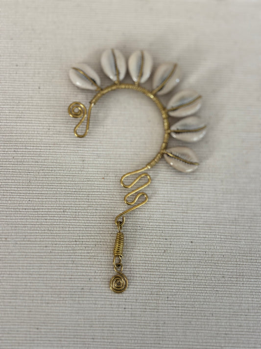 Cowrie Sunburst Ear Cuff
