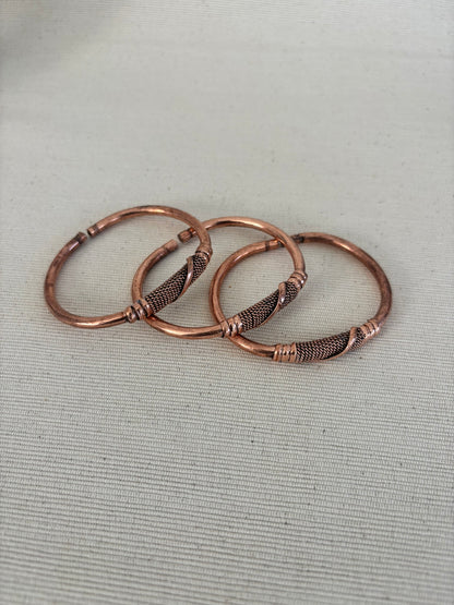 Suka Twisted Copper Bangle-Unisex