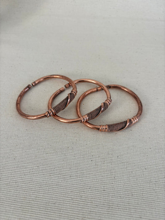 Suka Twisted Copper Bangle-Unisex