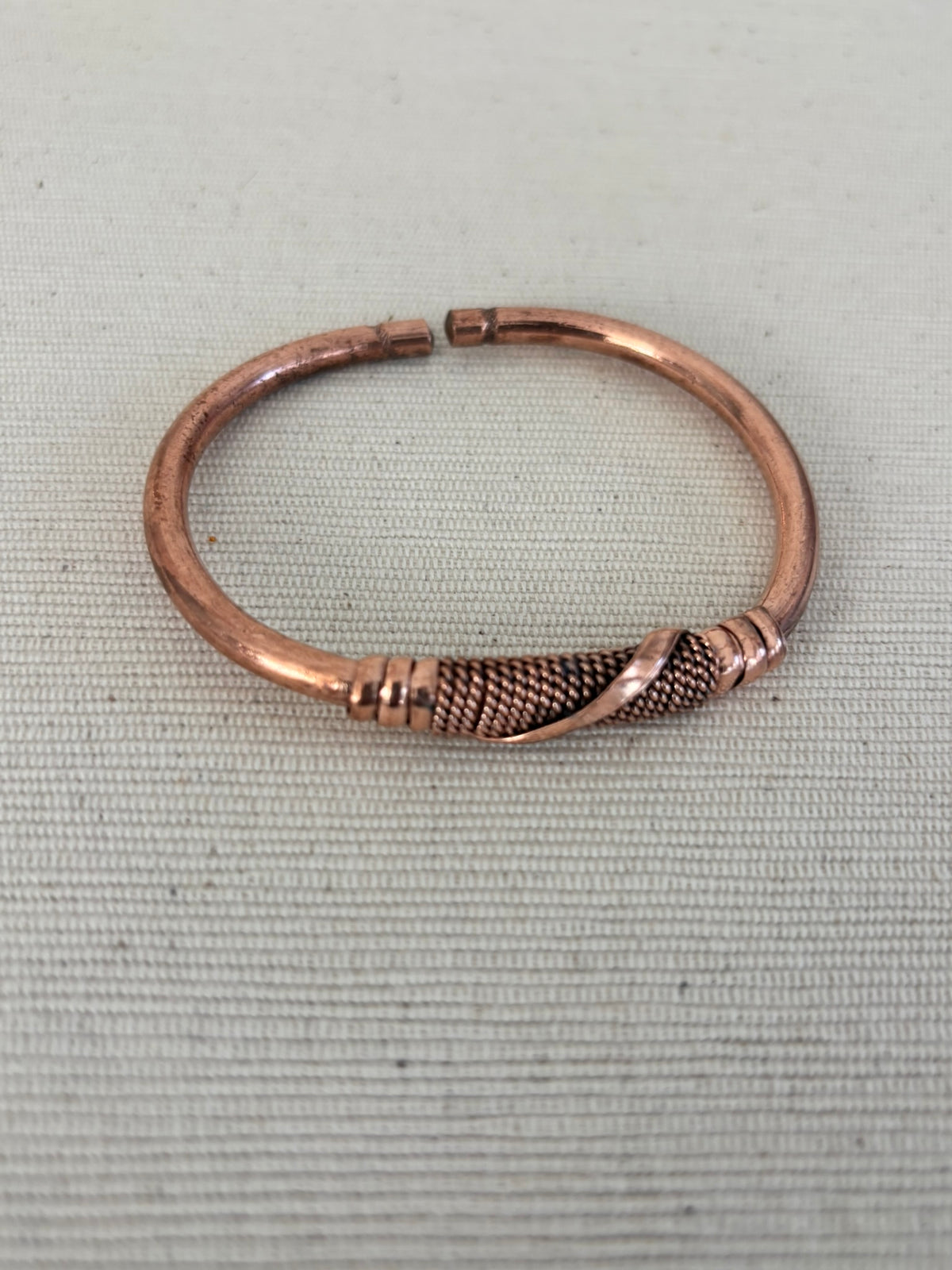 Suka Twisted Copper Bangle-Unisex
