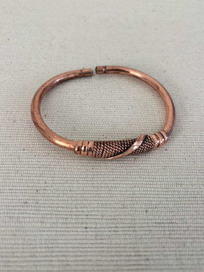 Suka Twisted Copper Bangle-Unisex