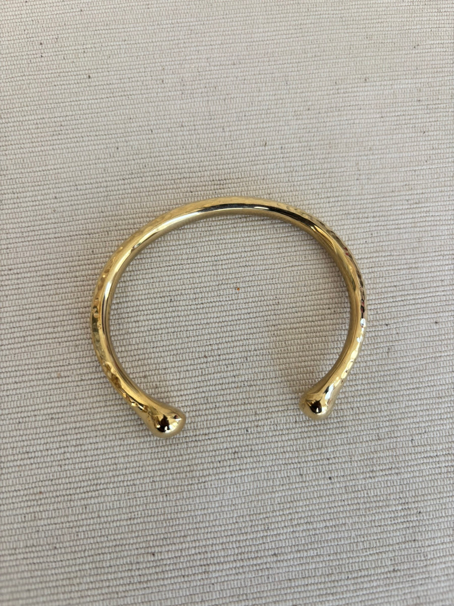 The Hammered Timeless Brass Cuff