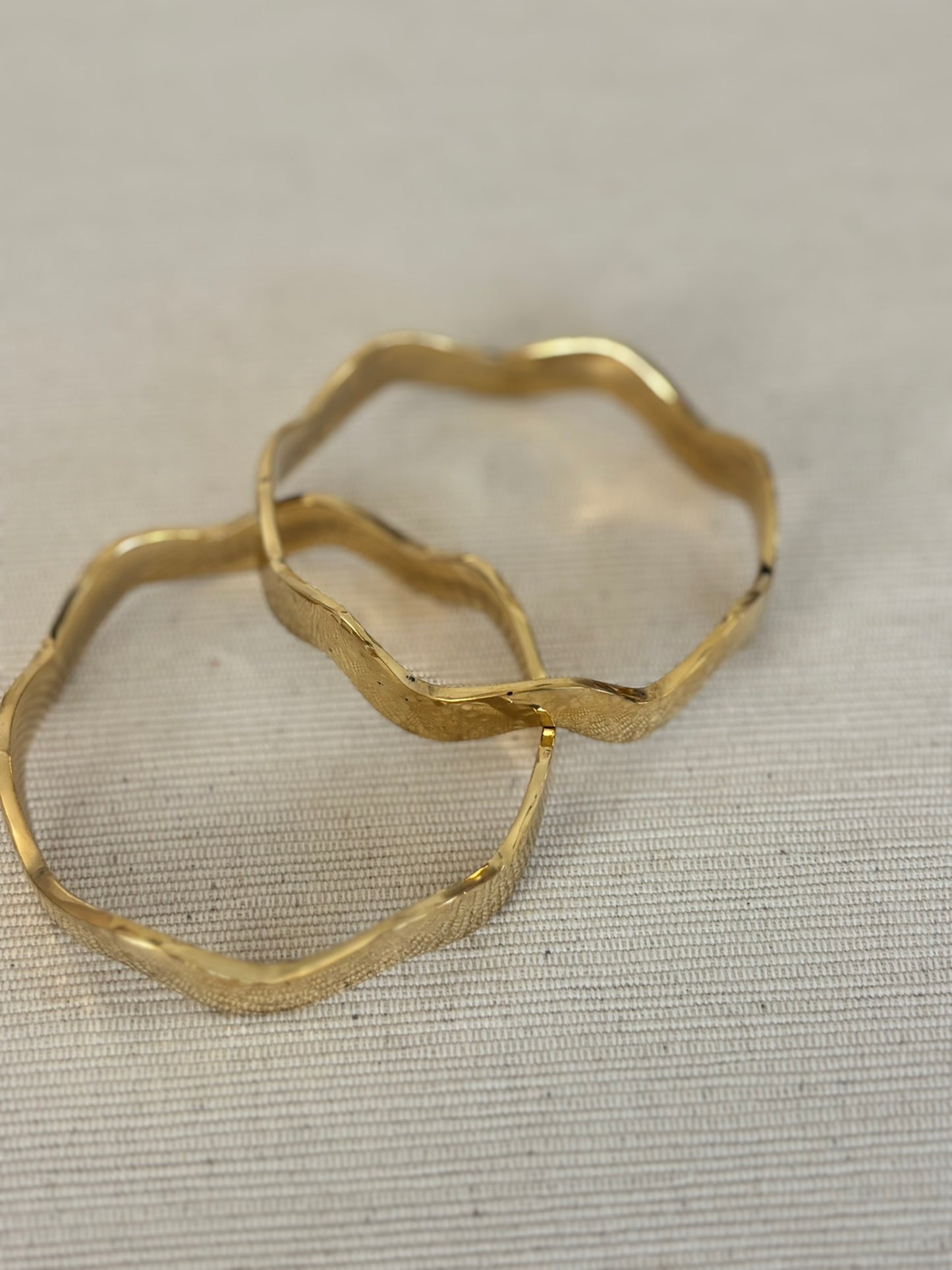 Wavy Unisex Brass Bracelet