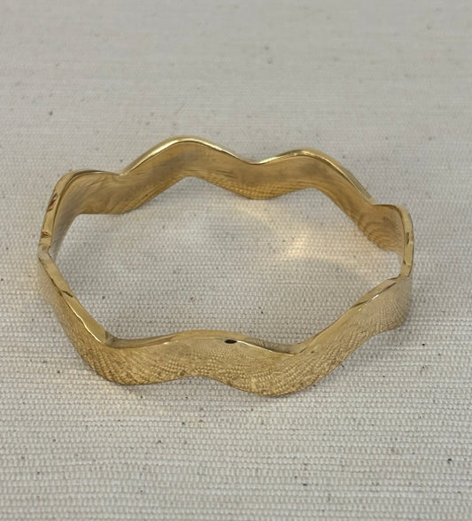Wavy Unisex Brass Bracelet