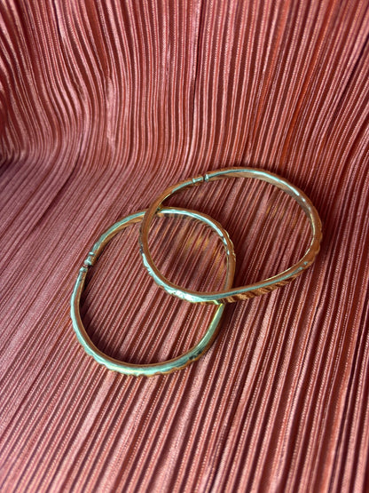 Flat-top Brass Bracelet