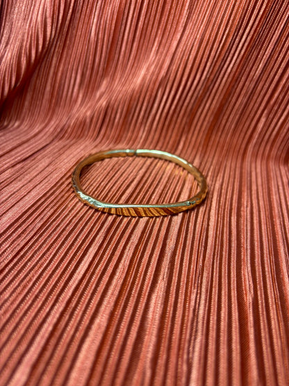 Flat-top Brass Bracelet