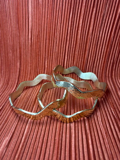 Wavy Unisex Brass Bracelet