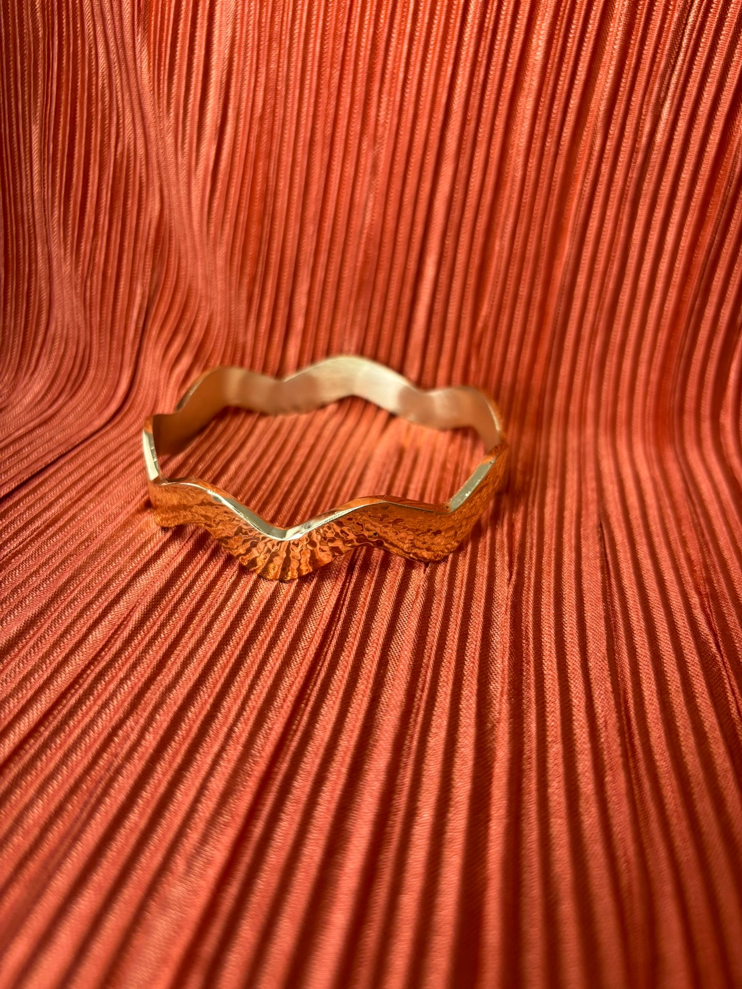 Wavy Unisex Brass Bracelet