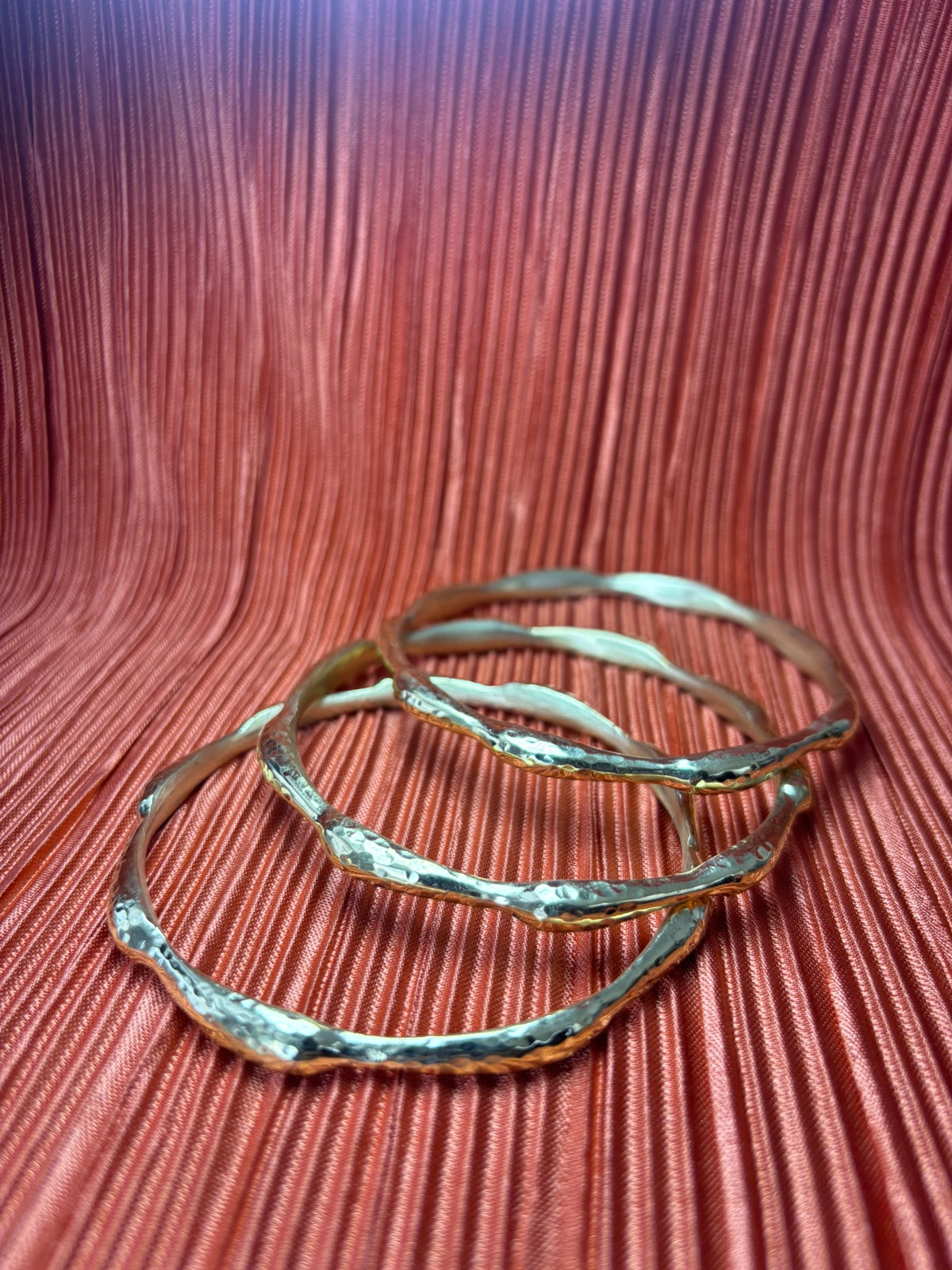 Heritage Hammered Unisex Brass Bracelet