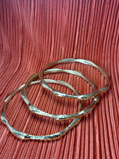 Heritage Hammered Unisex Brass Bracelet