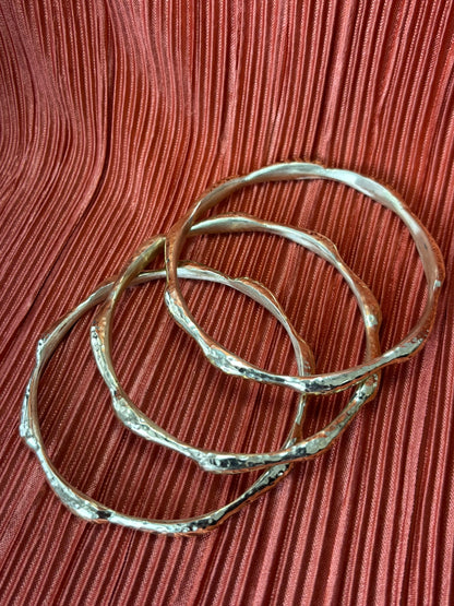 Heritage Hammered Unisex Brass Bracelet