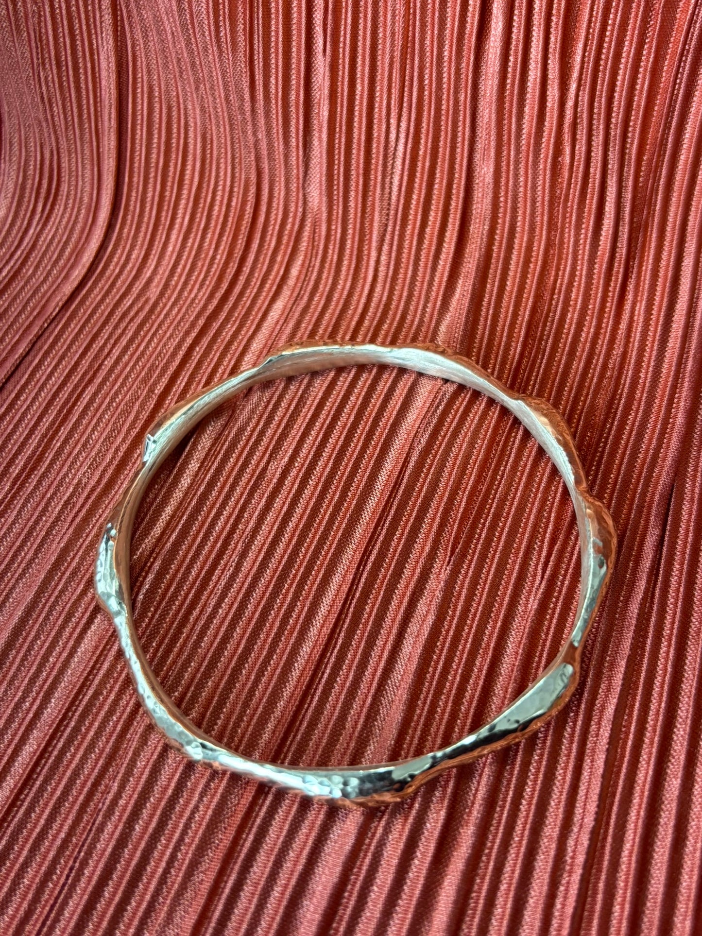 Heritage Hammered Unisex Brass Bracelet