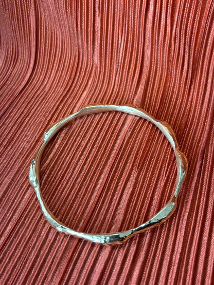 Heritage Hammered Unisex Brass Bracelet