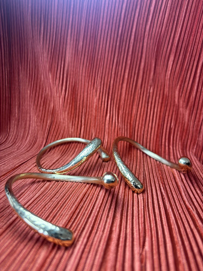 Inifinity Hammered Brass Bracelet