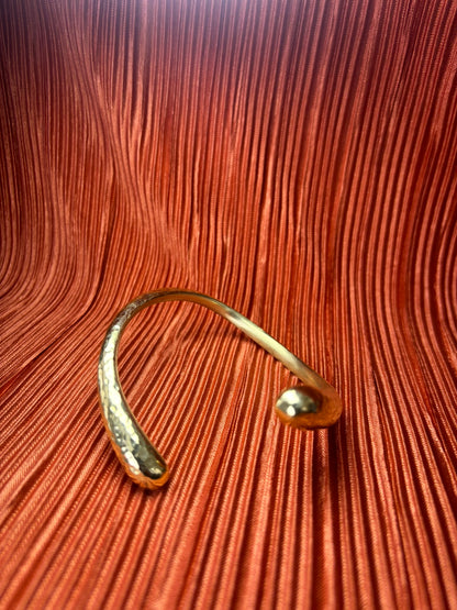 Inifinity Hammered Brass Bracelet