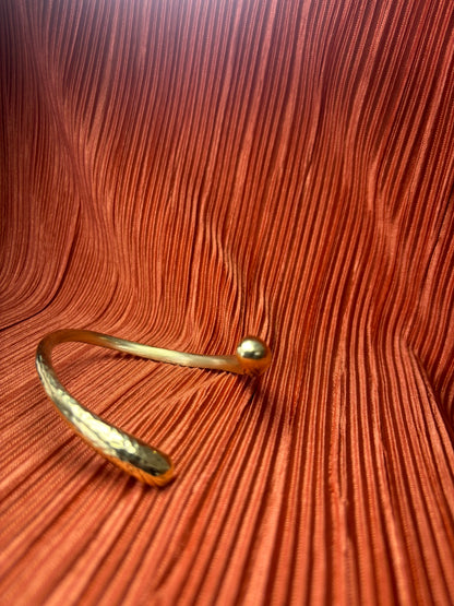 Inifinity Hammered Brass Bracelet