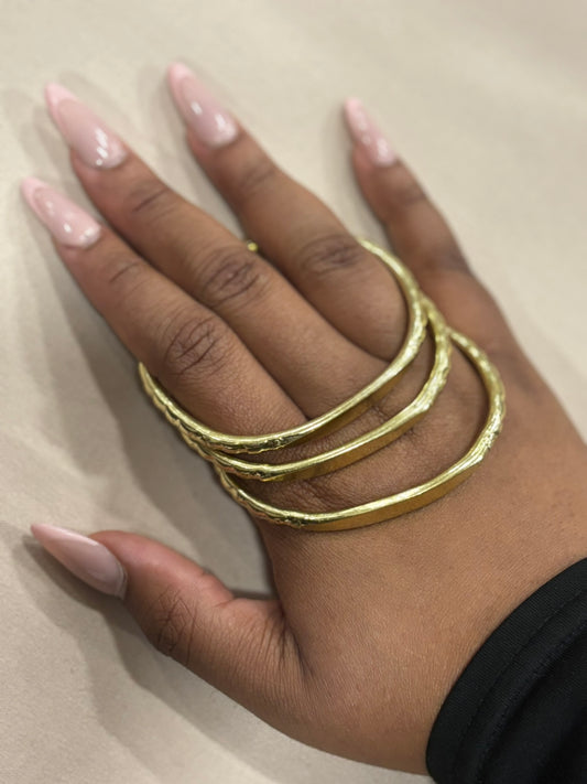 Flat-top Brass Bracelet