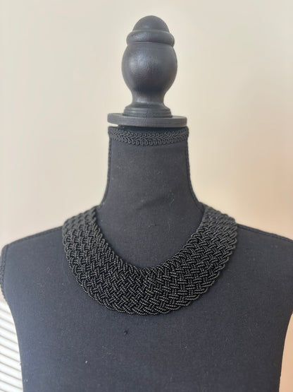 Aurora Beaded Necklace- Black