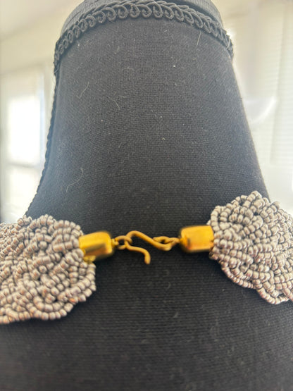 Aurora Beaded Necklace- Silver