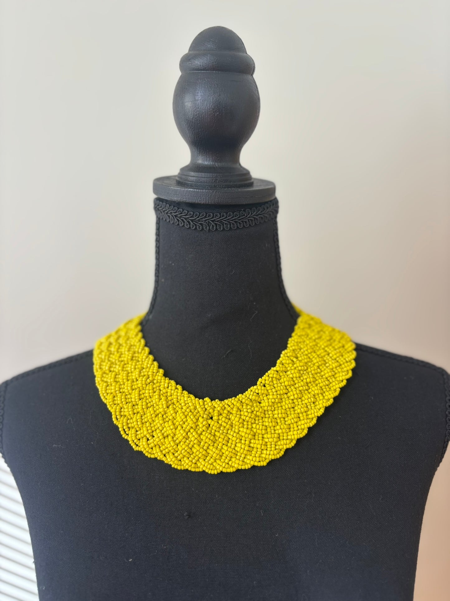 Aurora Beaded Necklace- Yellow