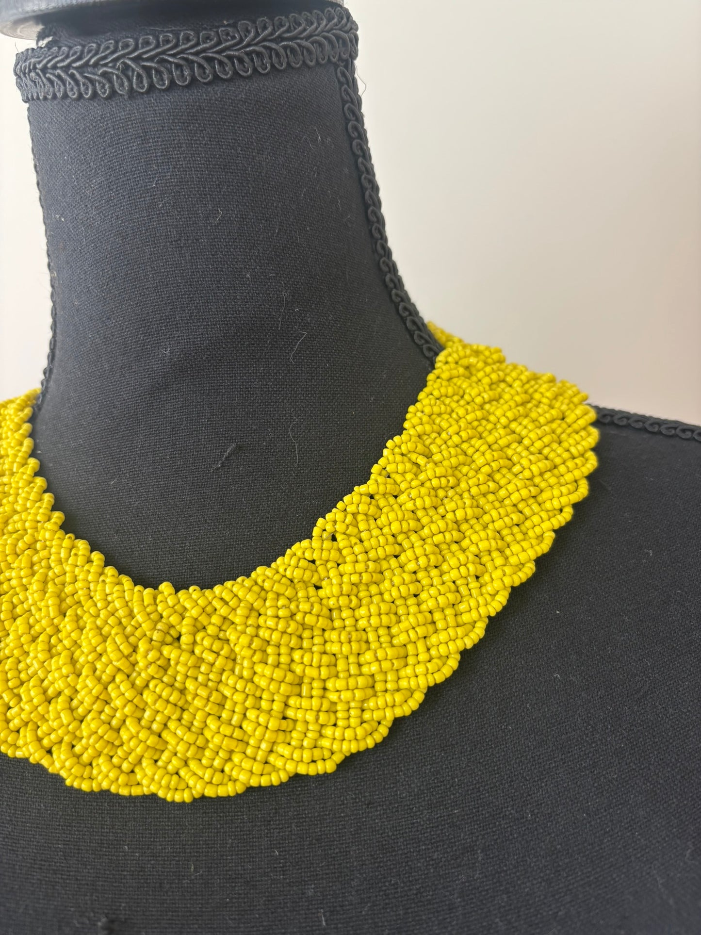 Aurora Beaded Necklace- Yellow