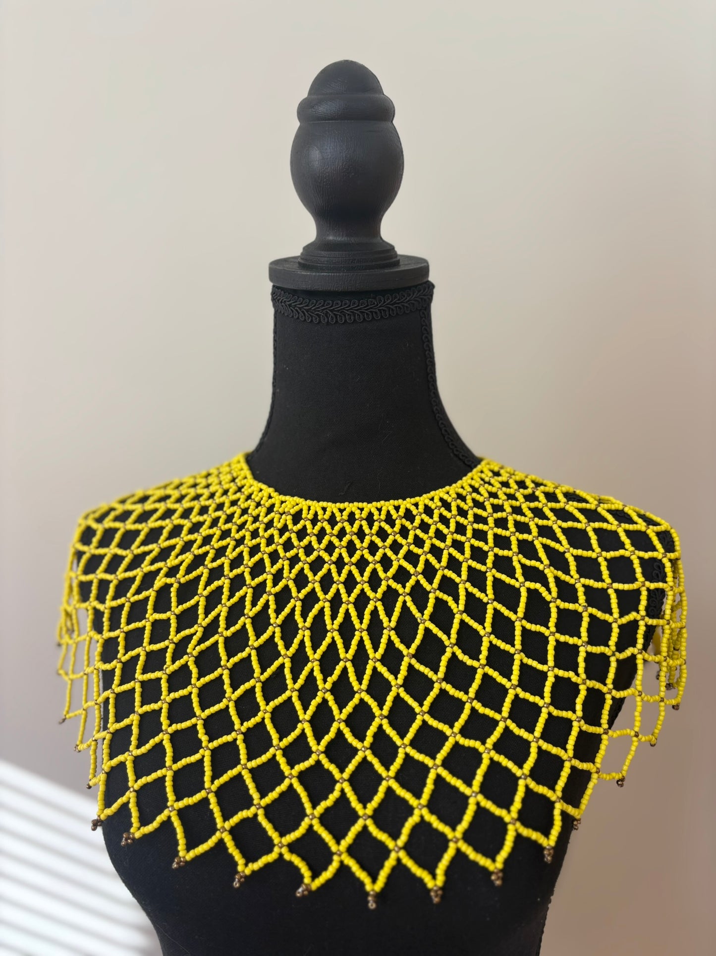 The Yellow Empress Bead Cape