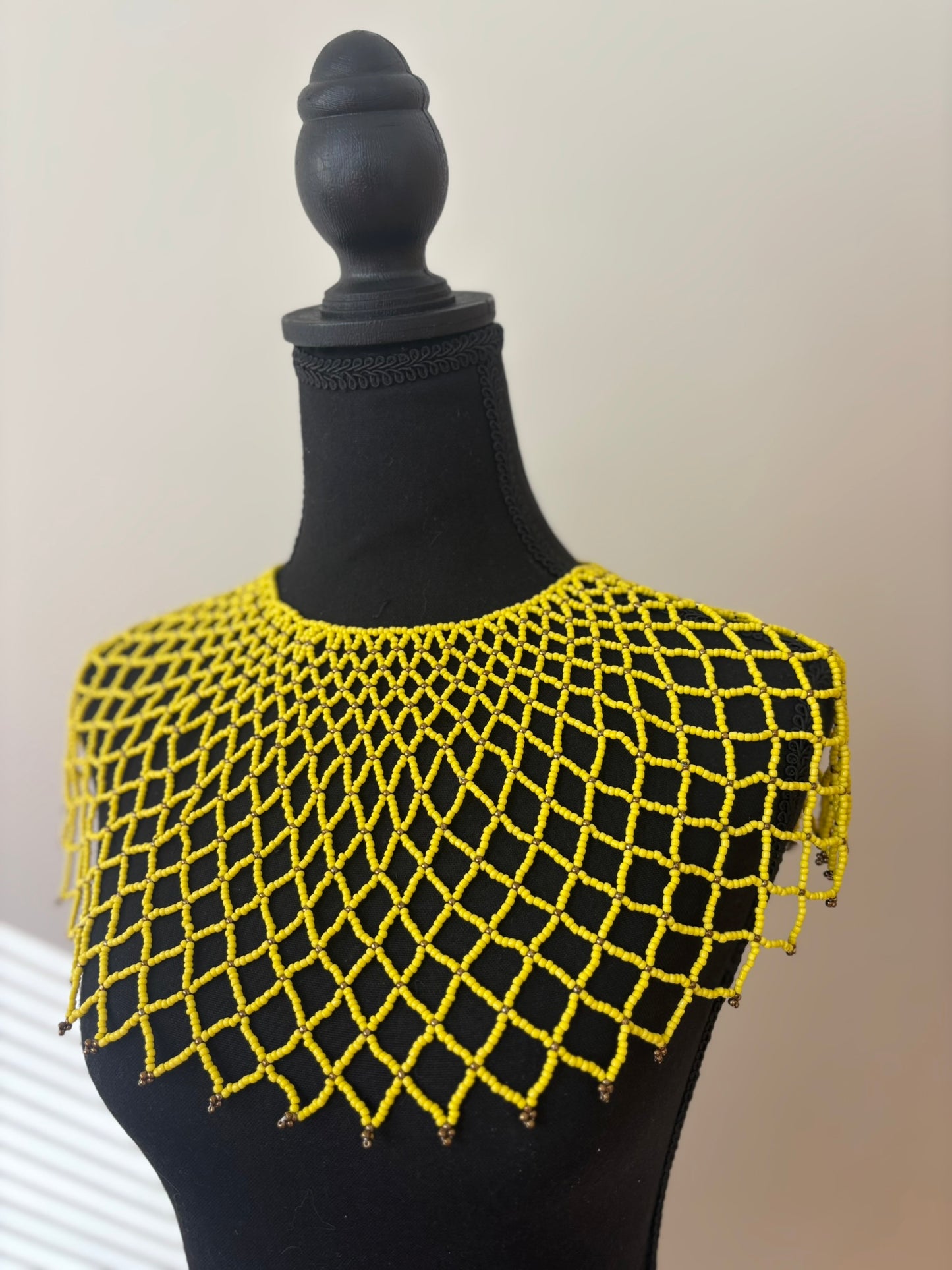 The Yellow Empress Bead Cape