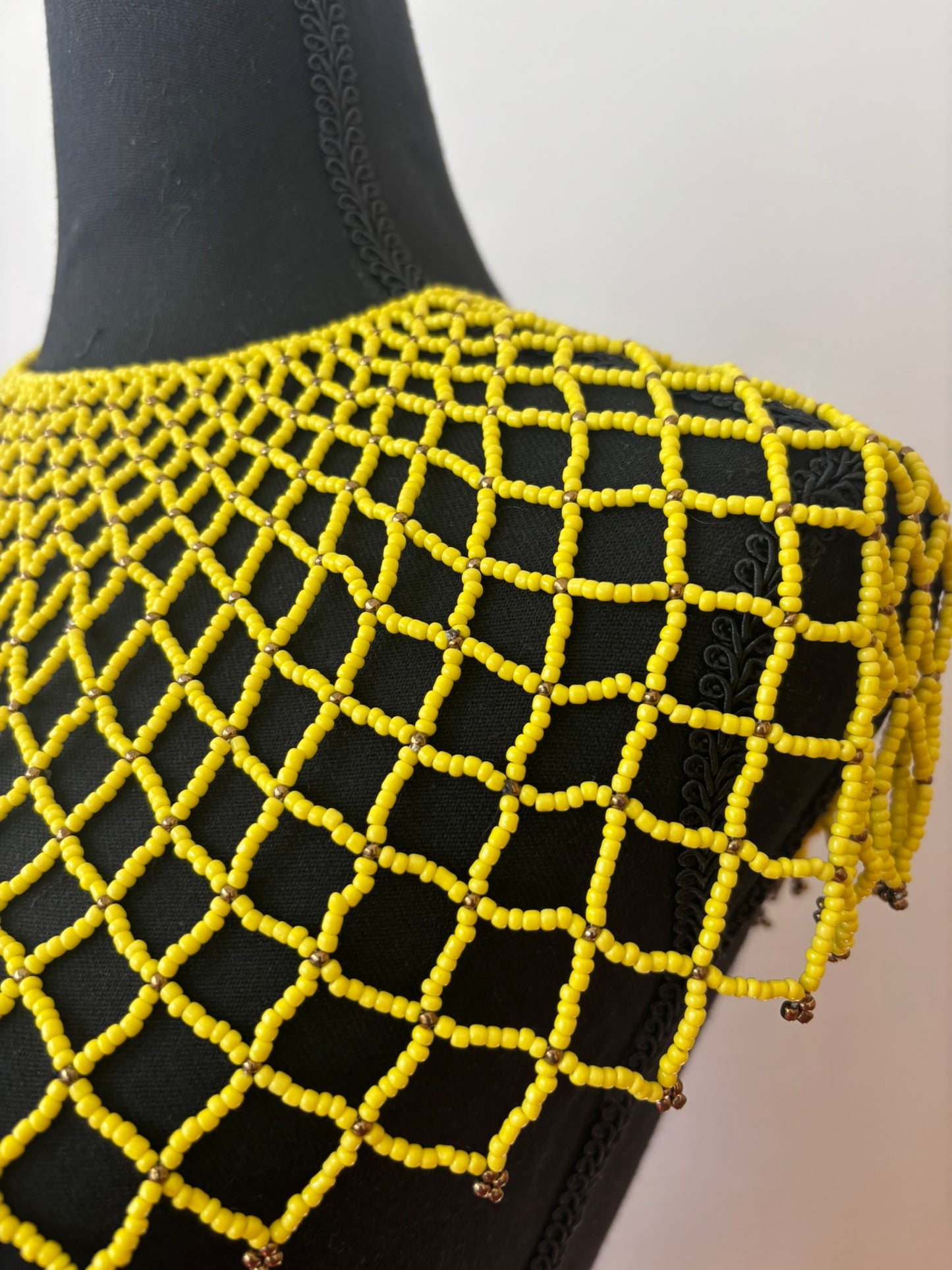 The Yellow Empress Bead Cape