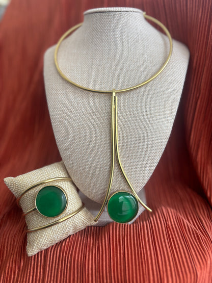 Green Necklace and Matching Bracelet