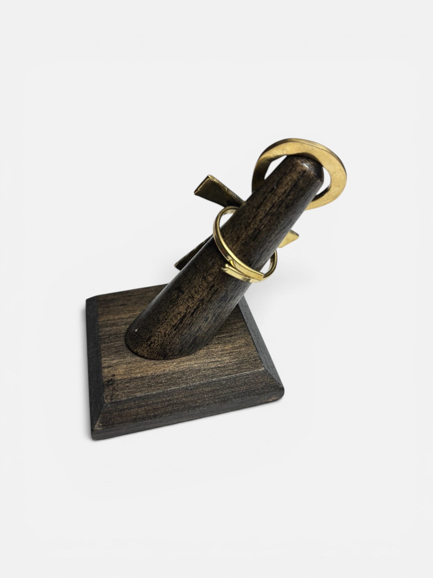 Large Hammered Ankh Ring