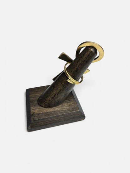 Large Hammered Ankh Ring