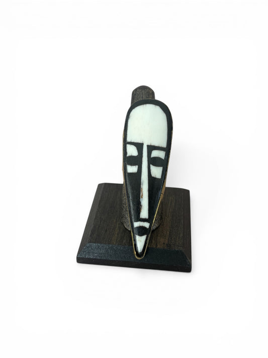 Bone Mask Statement Vertical Ring