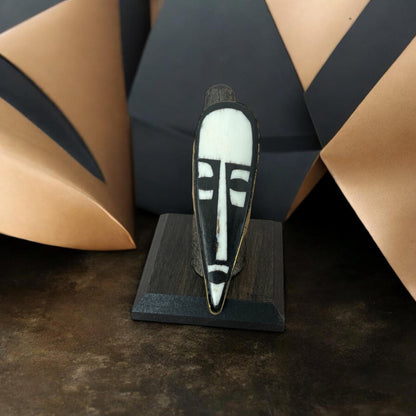 Bone Mask Statement Vertical Ring