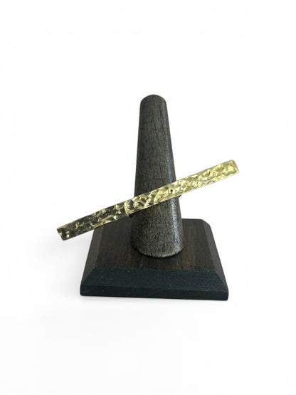 Hammered Brass Bar Ring