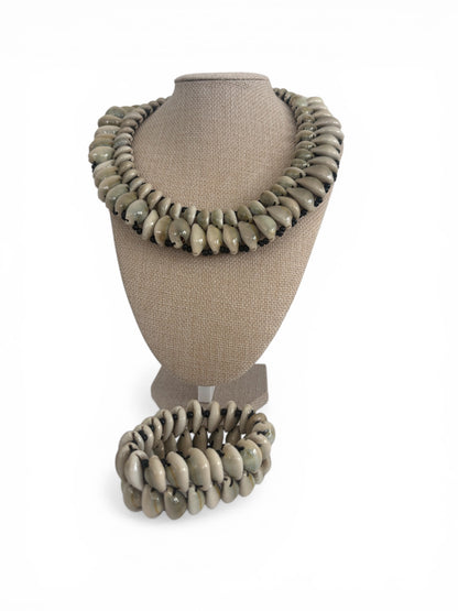 Double Cowrie Shell Necklace